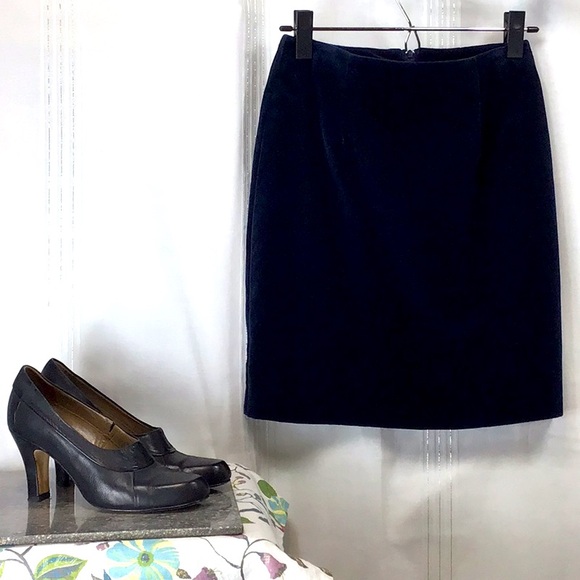 ๐VTG HUGO BUSCATI Midnight Blue Cotton Velvet Lined Back Zip - Picture 11 of 11